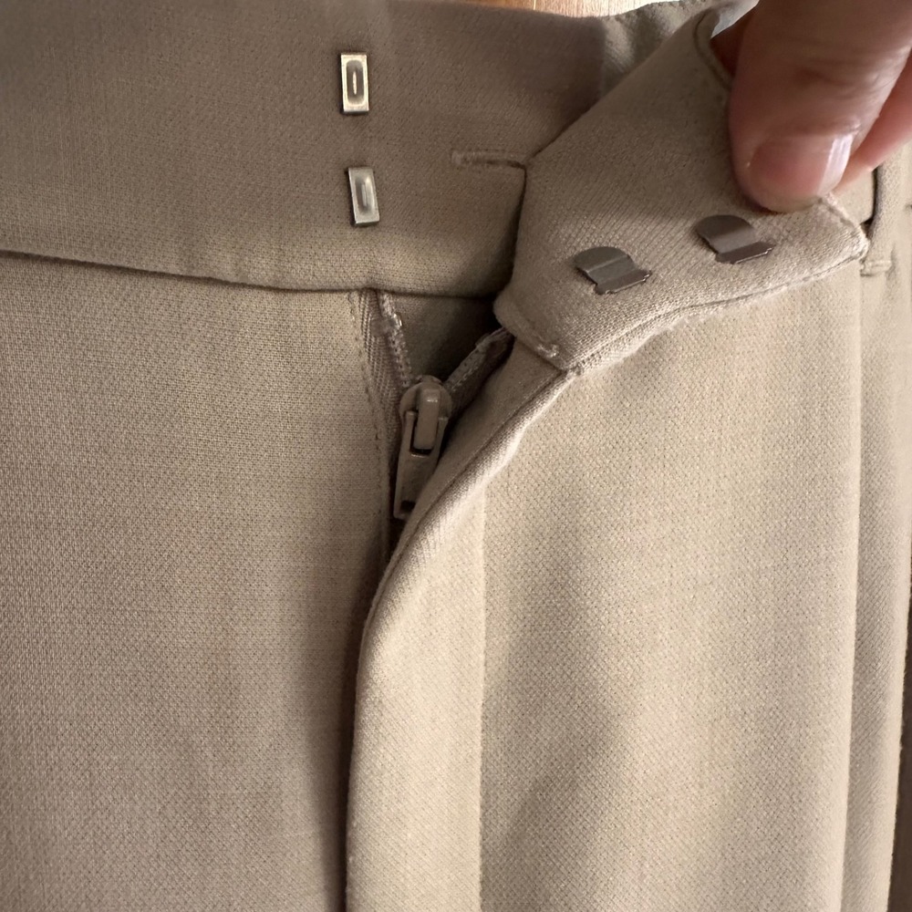 Abercrombie & Fitch Neutral Beige Wide Leg Trousers - Picture 3 of 10